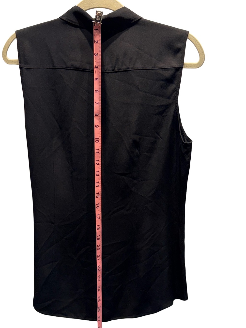 Theory Black Silk Sleeveless Button Front Blouse - Size L - Picture 4 of 4